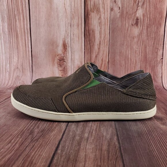 Olukai Nohea Mesh Mens Size 13 Brown Casual Comfort Slip On Shoes Loafers - Picture 2 of 13